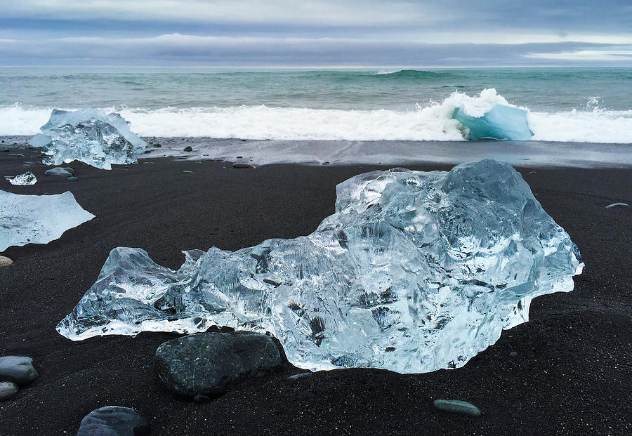 Nature Photograph - Blue Ice in Iceland Jokulsarlon by Matthias Hauser