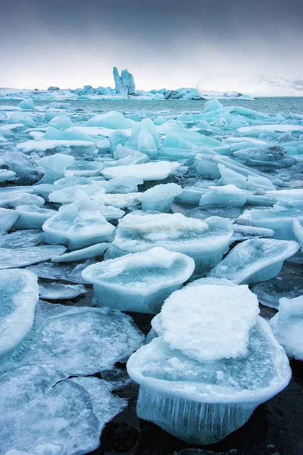 Blue Ice in the Jokulsarlon Glacier Lagoon Iceland Photograph by Matthias Hauser