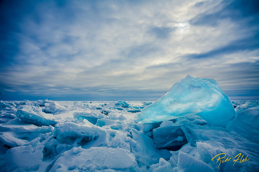 Blue Ice on Superior Photograph by Rikk Flohr