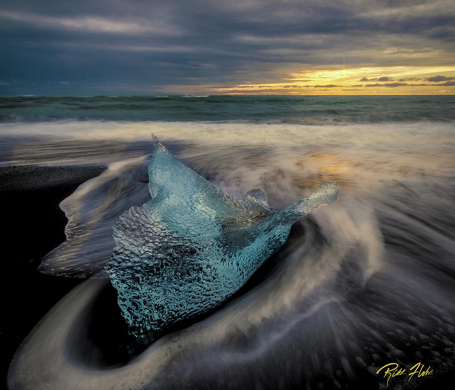 Blue Ice Stranding Photograph by Rikk Flohr