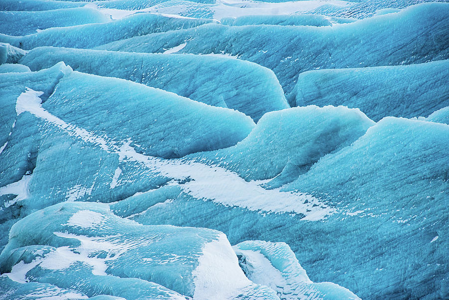 Blue ice Svinafellsjokull Glacier Iceland Photograph by Matthias Hauser
