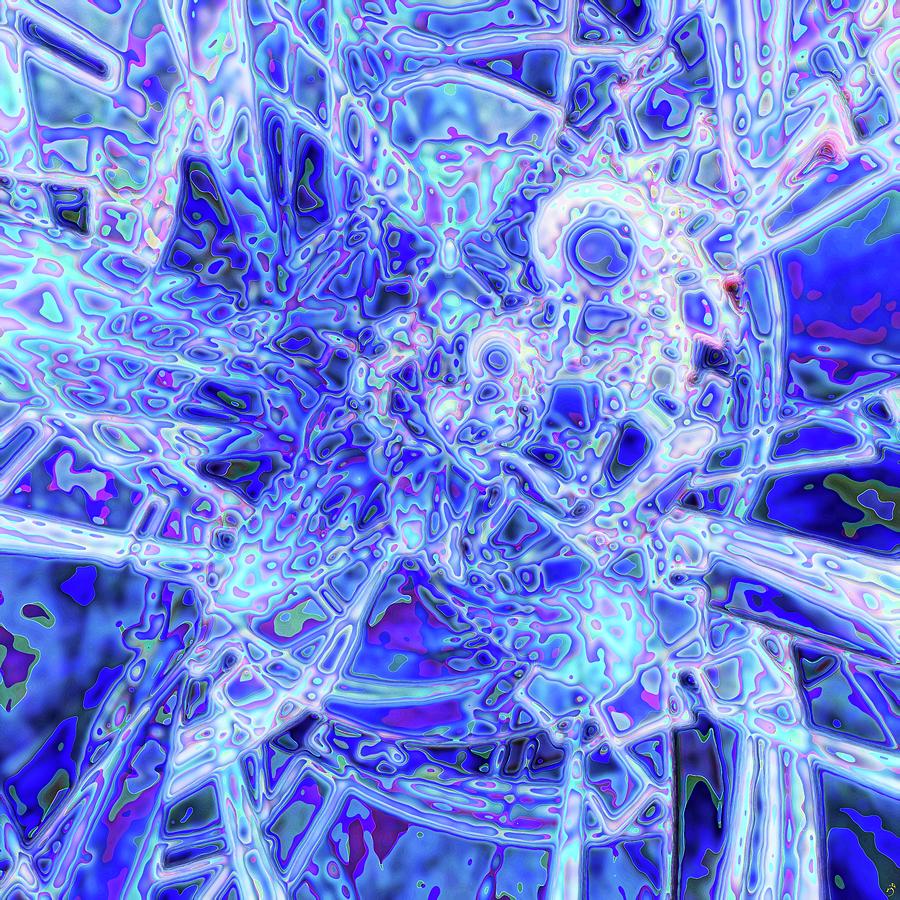 Blue Ignited Digital Art by Ron Bissett