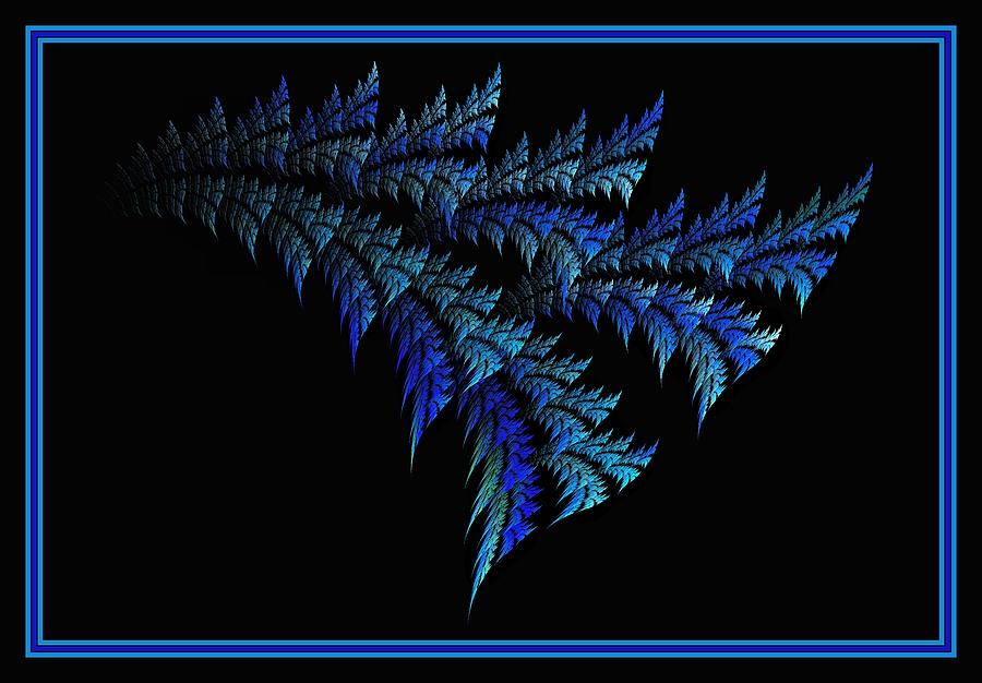 Blue Iguana Palmetto - Framed Digital Art by Doug Morgan