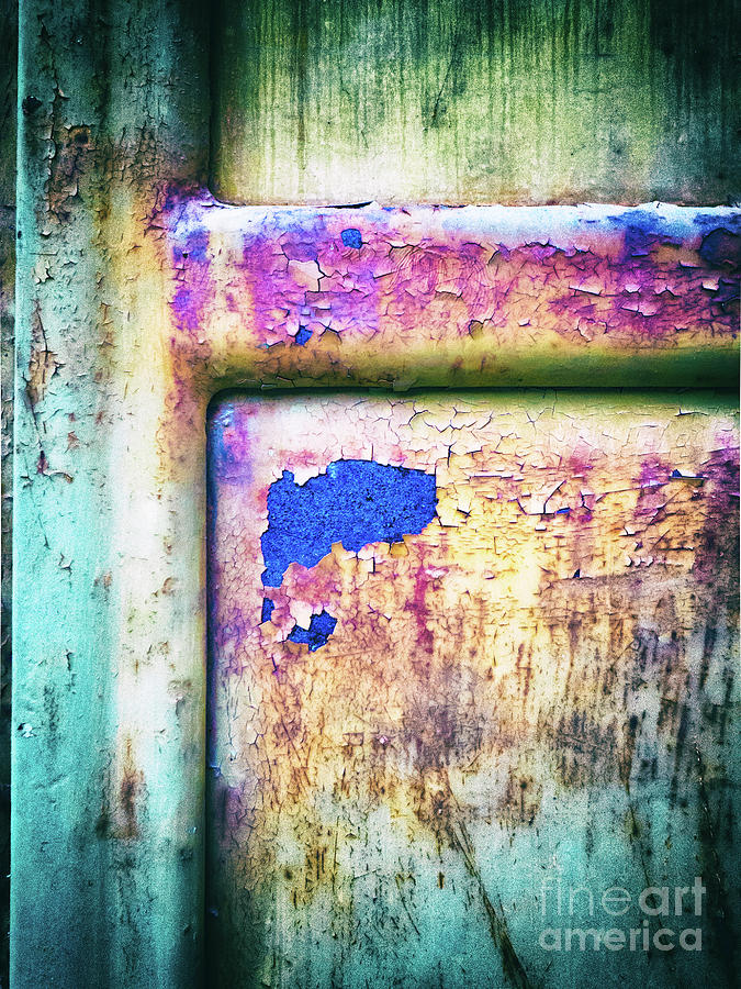 Blue in iron door Photograph by Silvia Ganora
