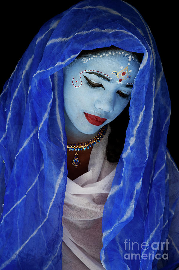 Blue Indian Girl Photograph by Tim Gainey