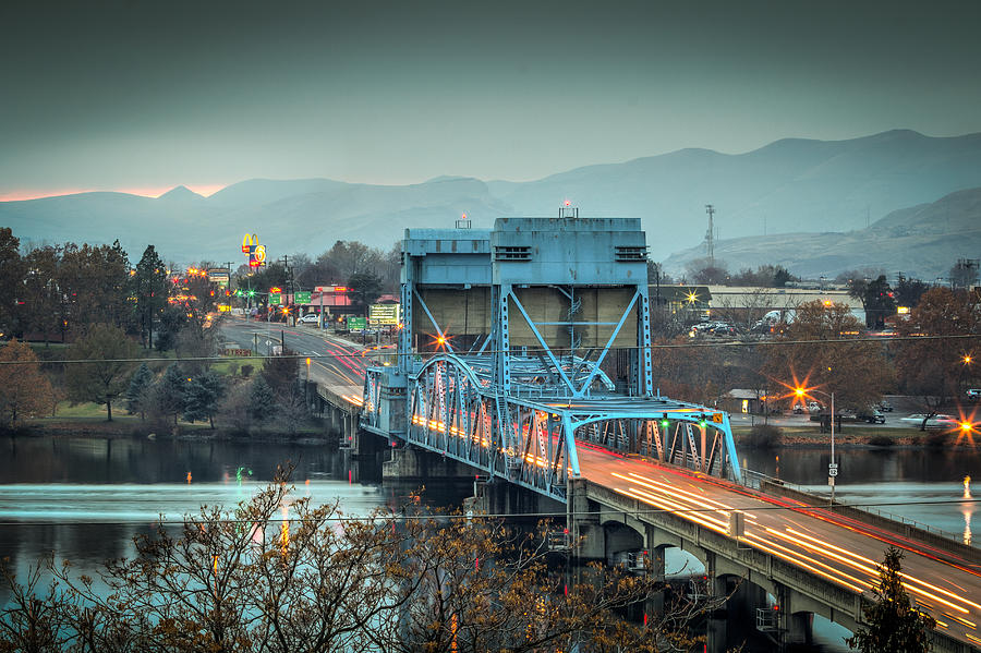 Blue Interstate Bridge Photograph by Brad Stinson