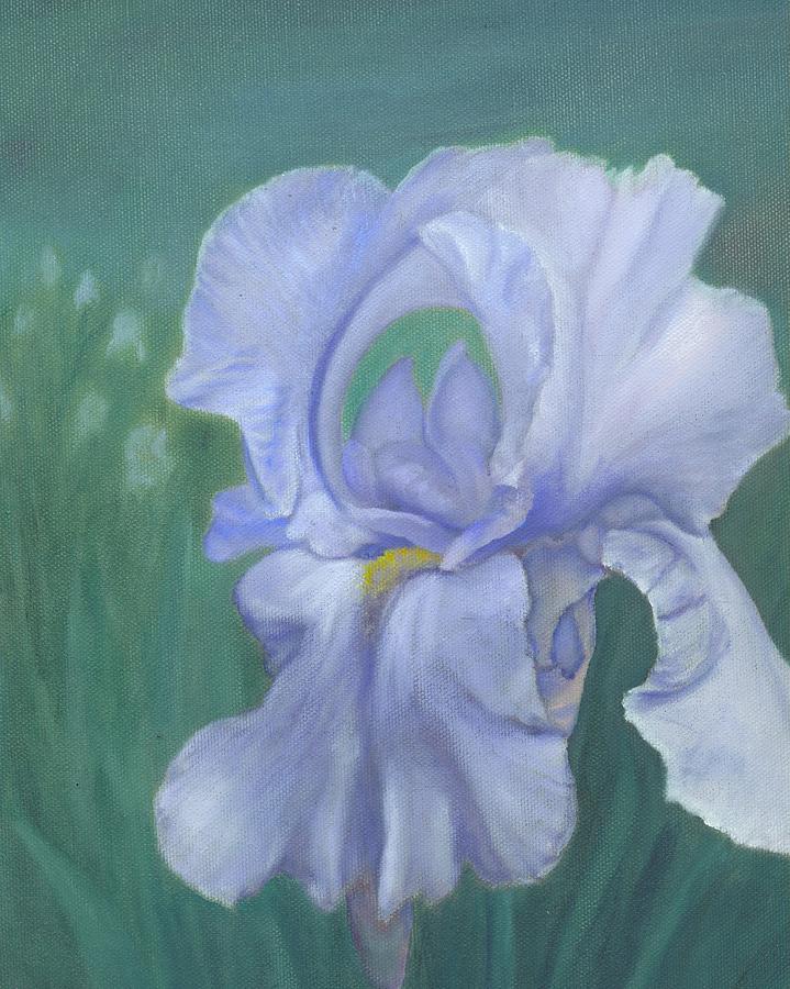 Flowers Painting - Blue Iris by Laurel Ellis Flowers Painting - Blue Iris by Laurel Ellis