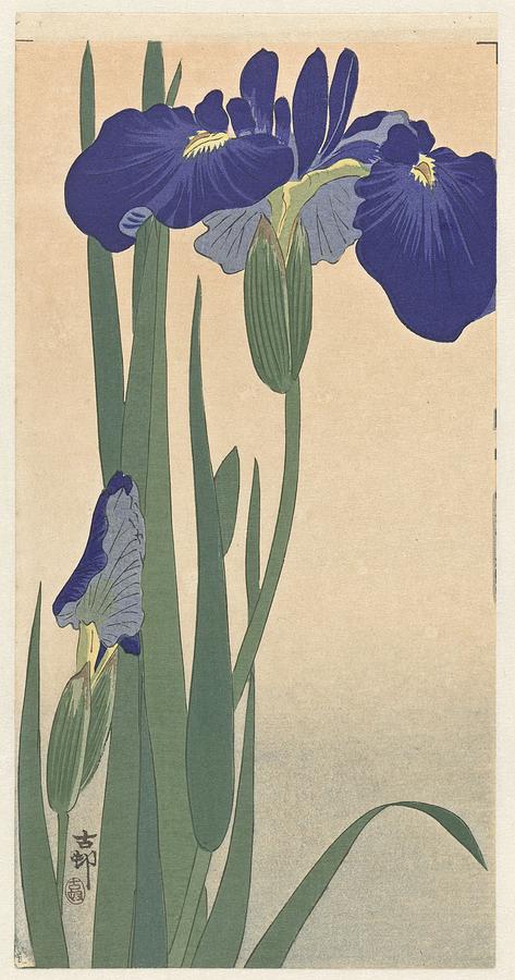 Blue Irises Painting by Eastern Accents