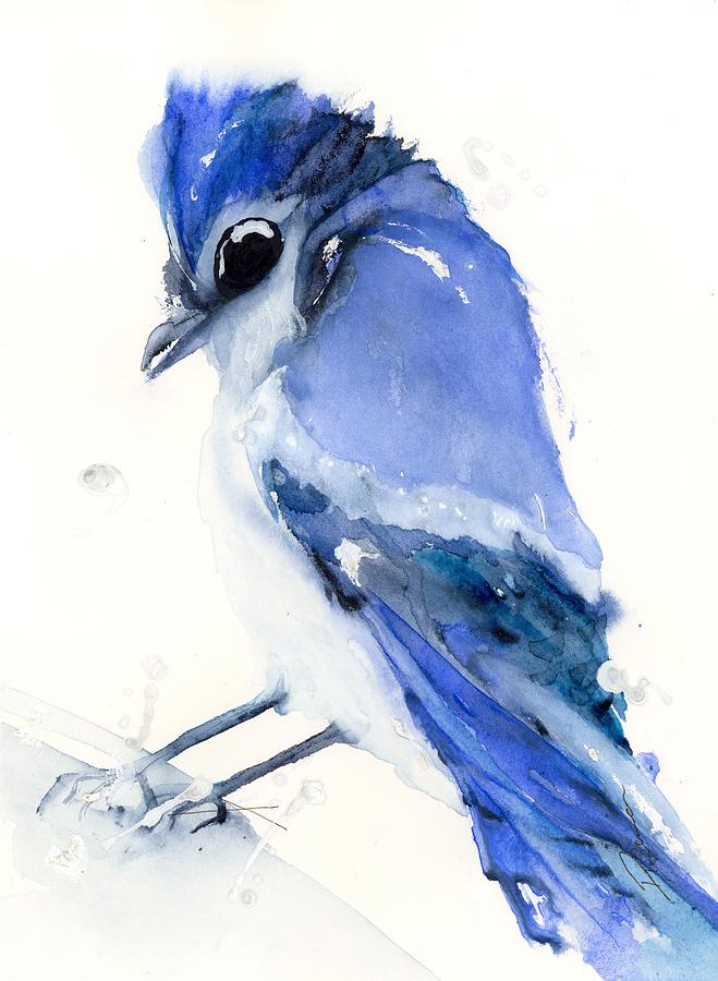 Blue Jay Painting by Dawn Derman