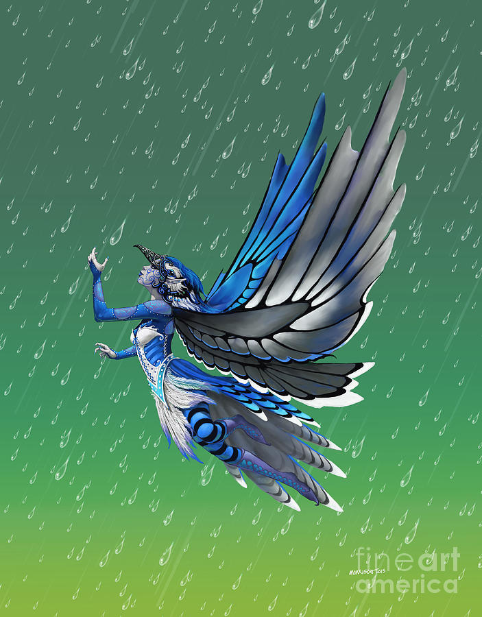 Fairy Digital Art - Blue Jay Fairy by Stanley Morrison