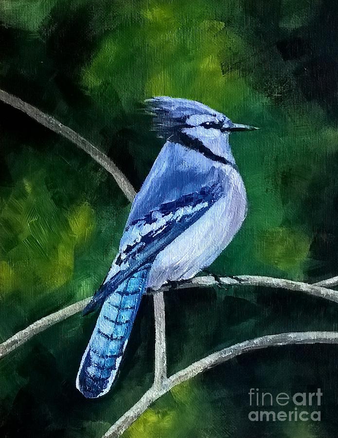 Blue jay  Painting by Lisa Dionne