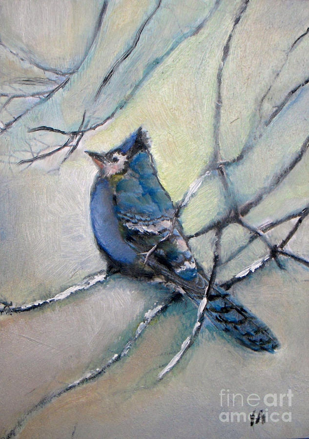 Blue Jay  Painting by Vesna Antic