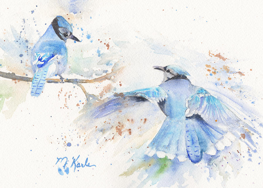 Blue Jays Painting by Marsha Karle