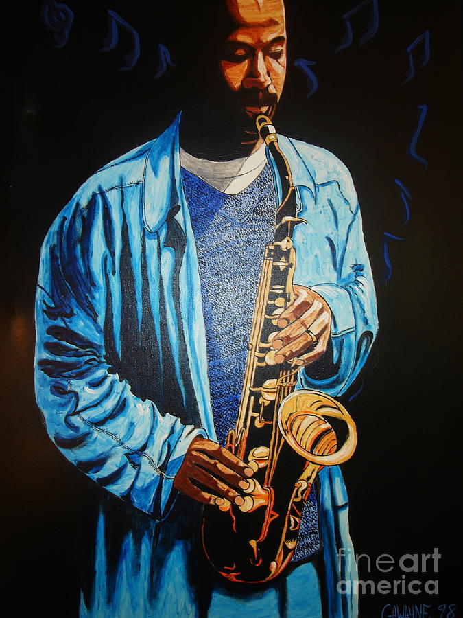 Blue jazz Painting by Nathaniel Gawayne Sutton - Fine Art America