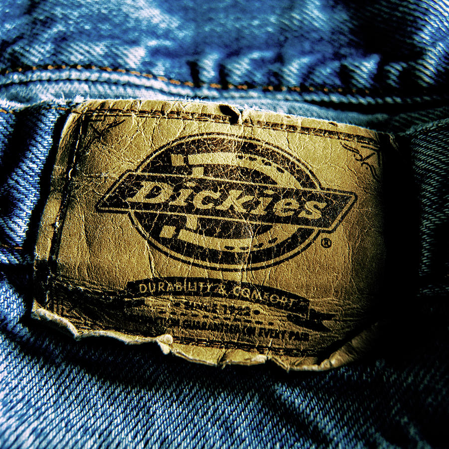 Blue Jeans Logo Tag Close-up Detail Photograph