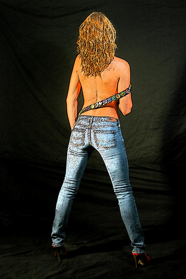Back Photograph - Blue Jeans by Tom Miles