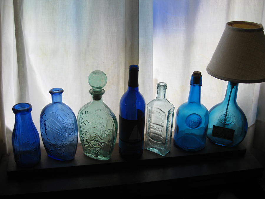 Bottle Photograph - Blue by John Scates