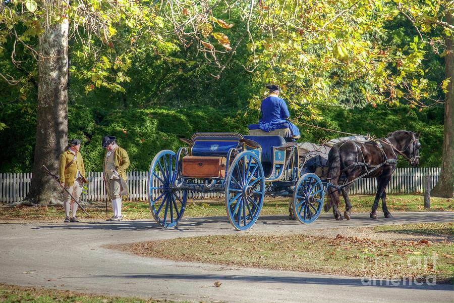 Blue Carriage Colonial Williamsburg Photograph by Karen Jorstad