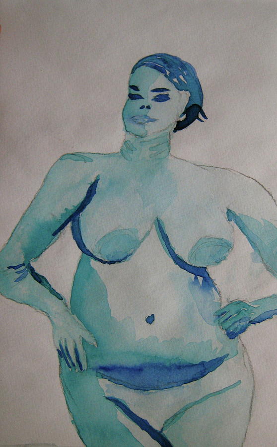 Blue Lady Painting by Beverley Harper Tinsley