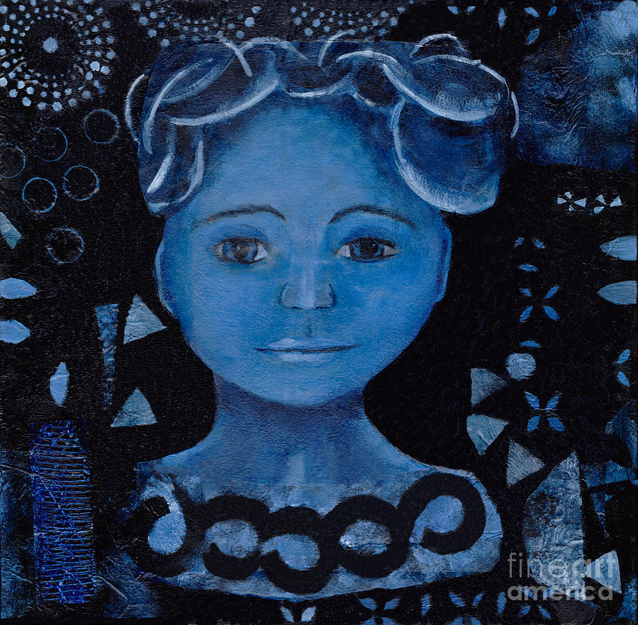 Blue Painting - Blue Lady by Patricia Cleasby