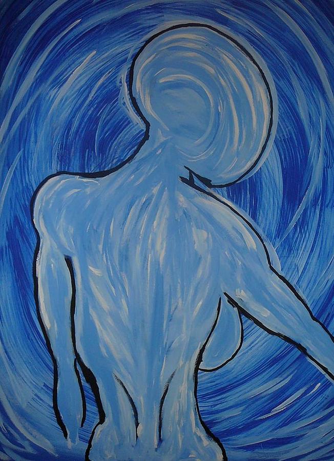 Abstract Painting - Blue Lady by Richard OBrien