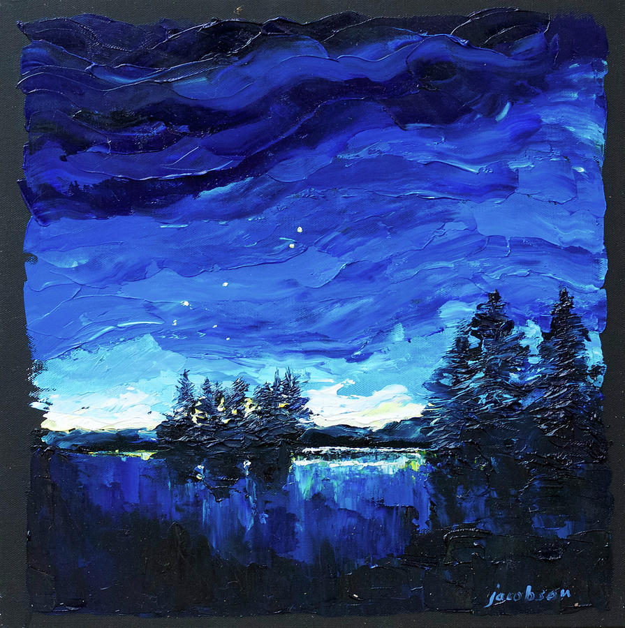 Blue Lagoon Painting by Carrie Jacobson