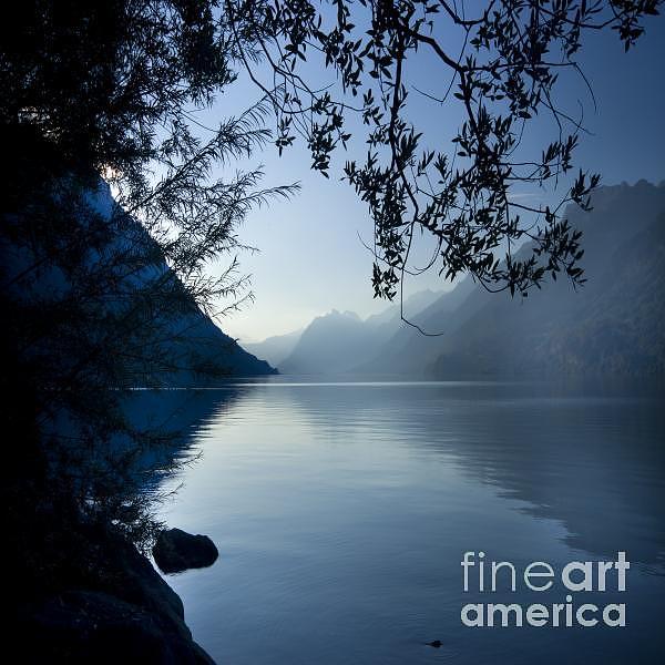 Mountain Photograph - Blue lake by Ang El