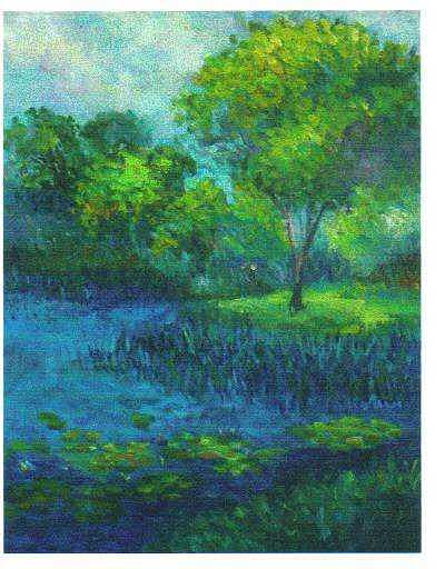 Blue Lake Painting by Martha Sterling Stroman Blue Lake Painting by Martha Sterling Stroman