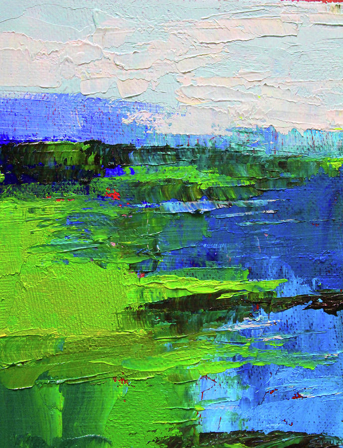 Blue Lake Painting by Nancy Merkle