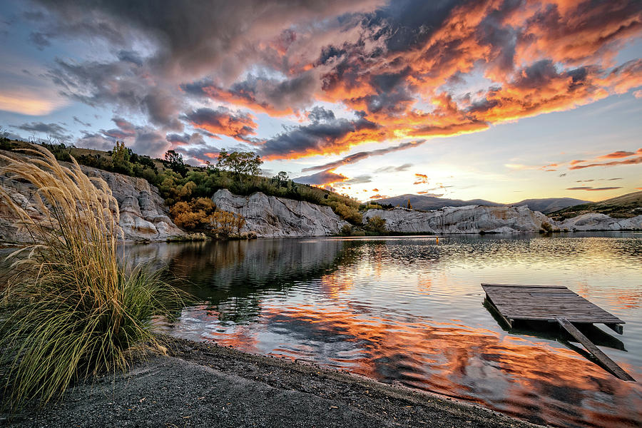 Blue Lake Sunset Photograph by Robert Green - Fine Art America