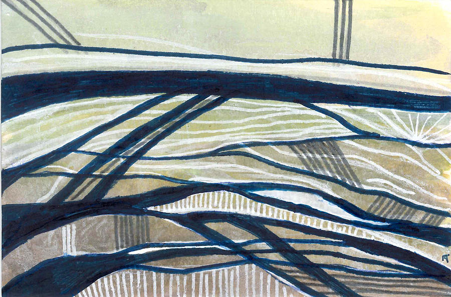Beauty Painting - Blue Landscape by Katie Ree Beauty Painting - Blue Landscape by Katie Ree