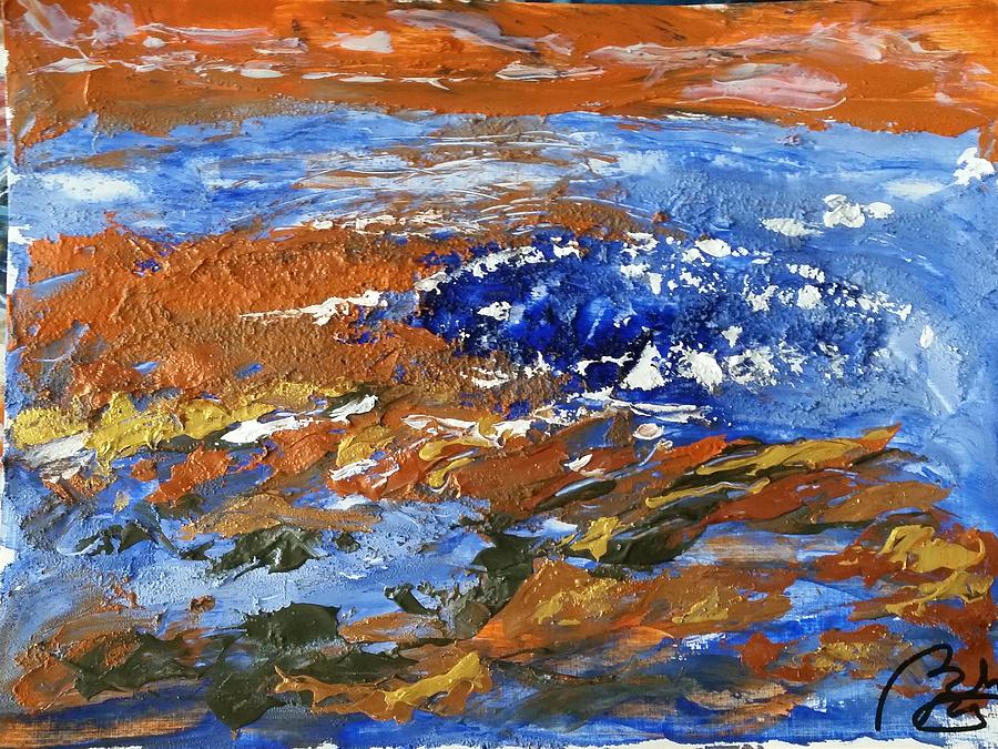 Sea Painting - blue landscape V by Bachmors Artist