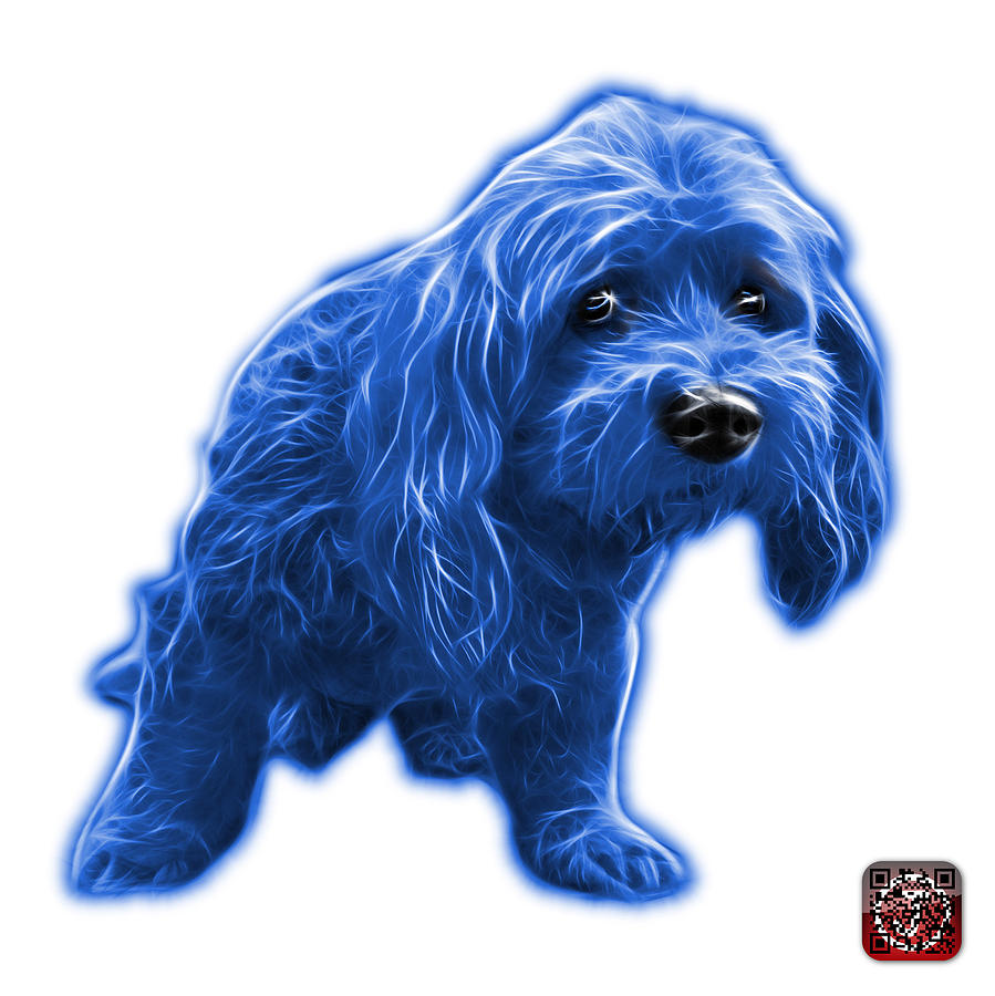 Blue Lhasa Apso Pop Art - 5331 - wb Painting by James Ahn