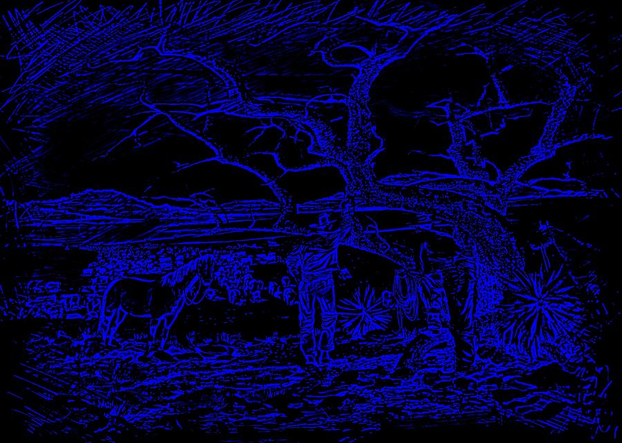 Digital Digital Art - Blue Light by HollyWood Creation By linda zanini