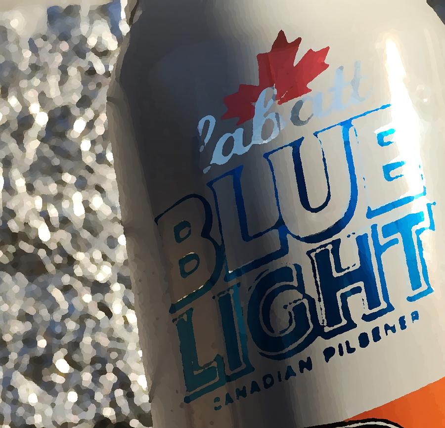 Beer Digital Art - Blue light by Josh Tritz