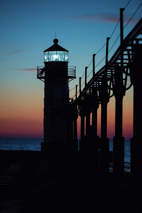Blue Lighthouse Photograph