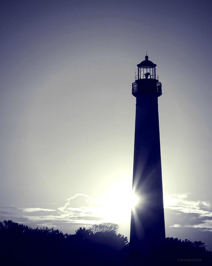 Blue Lighthouse Silhouette Photograph by Dark Whimsy