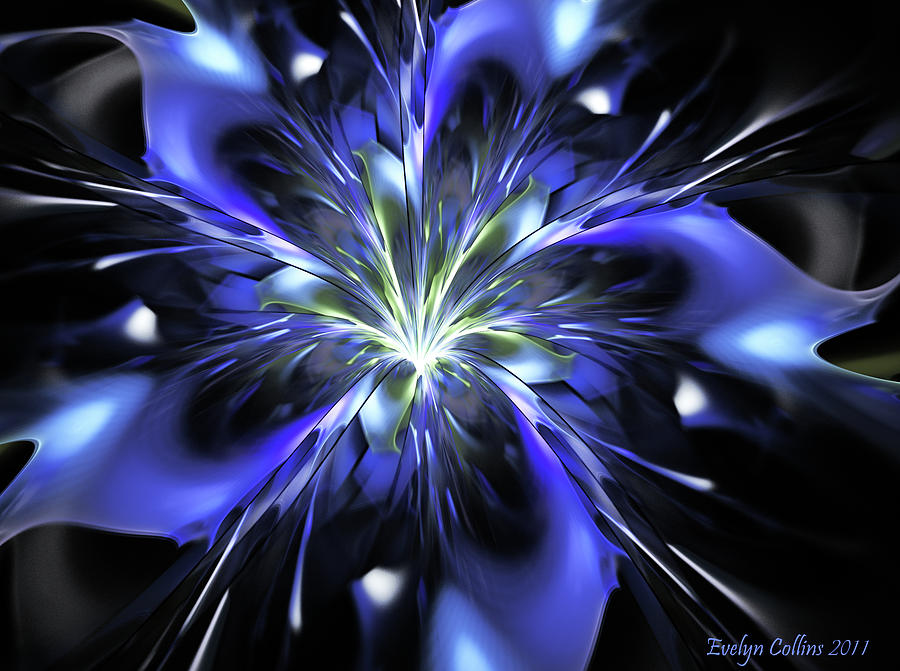 Blue Lily for peace Digital Art by Evelyn Collins | Fine Art America