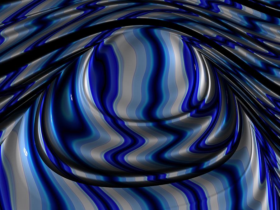 Blue Lines Digital Art by April Cook