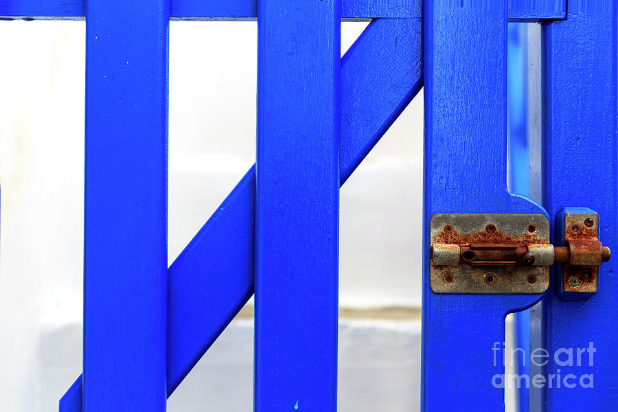 Blue Lines in Mykonos Photograph by John Rizzuto