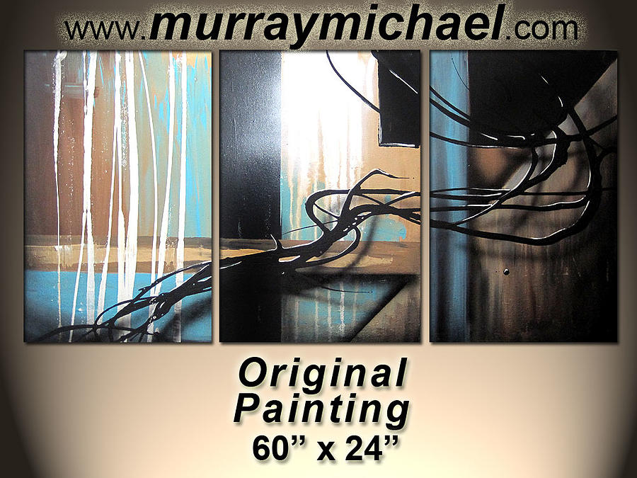 Nature Painting - Blue lines by Murray Michael
