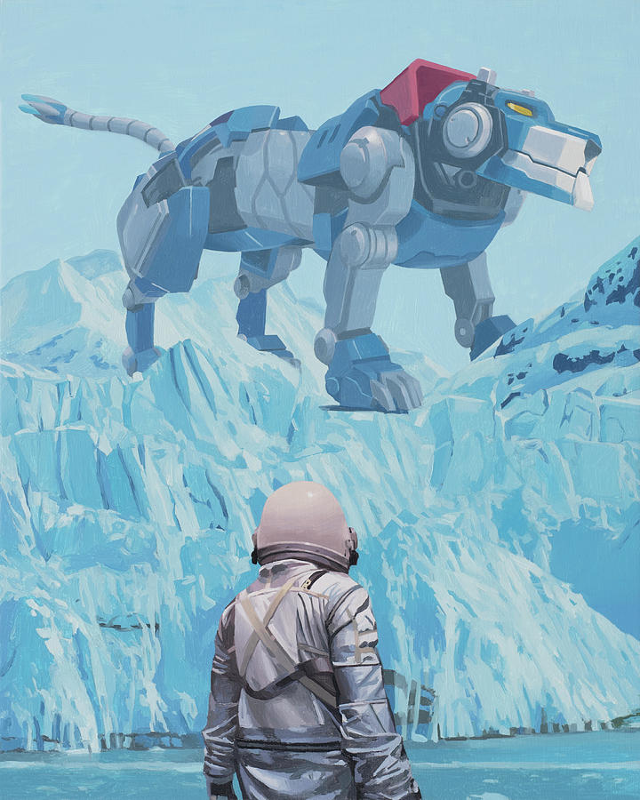 Space Painting - Blue Lion by Scott Listfield