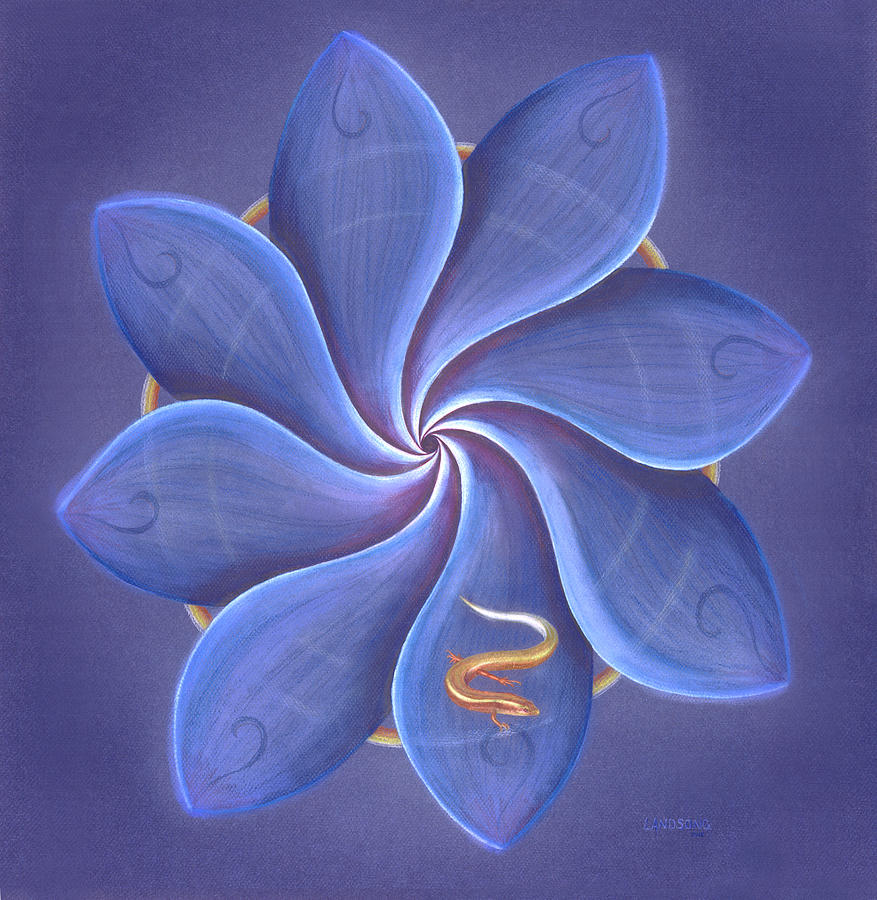 Blue Lotus  Painting by Robin Aisha Landsong