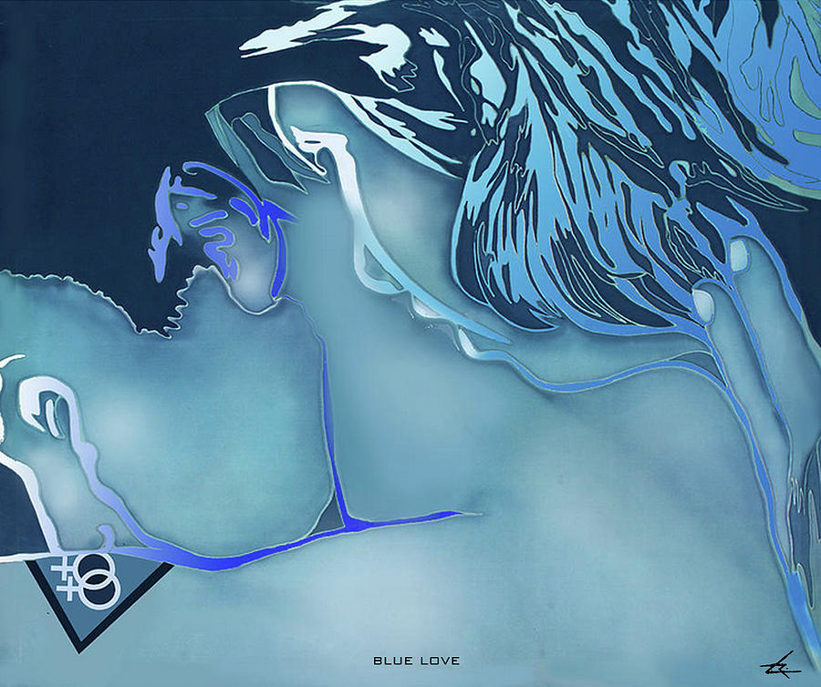 Love Painting - Blue Love by Larry Rice Love Painting - Blue Love by Larry Rice