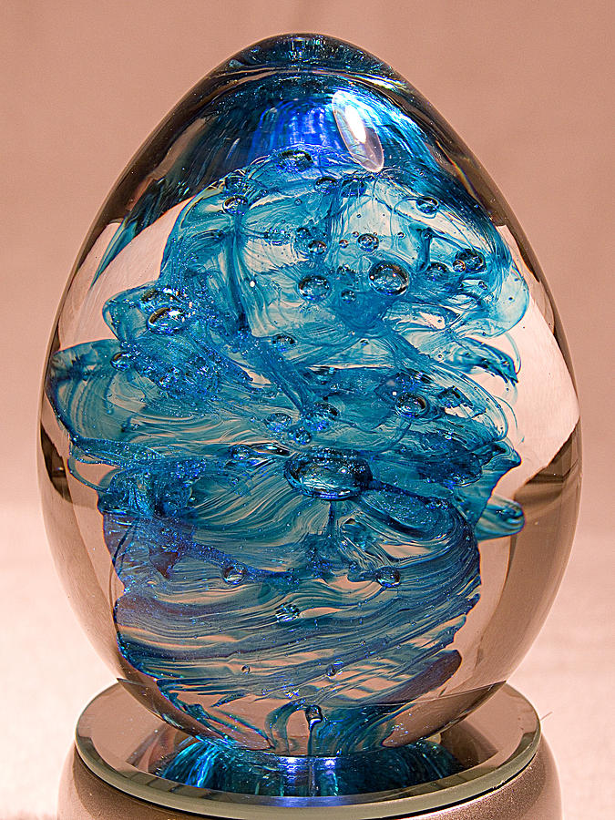 Blue Luster - Free Shipping Sculpture by David Patterson