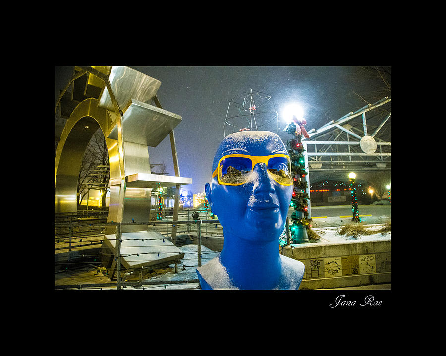 Blue Man Head 1 Photograph by Jana Rosenkranz