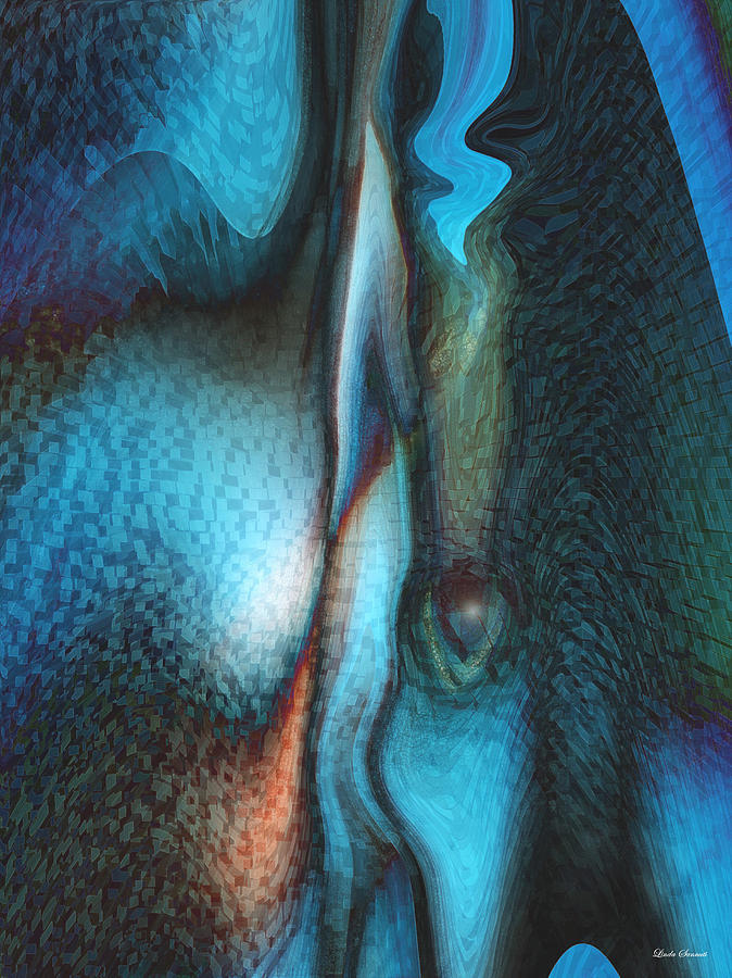 Blue Man Digital Art by Linda Sannuti