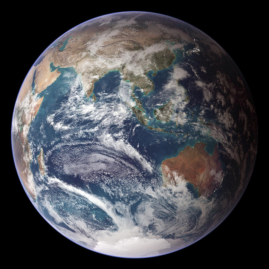 Space Photograph - Blue Marble Image Of Earth (2005) by Nasa Earth Observatory