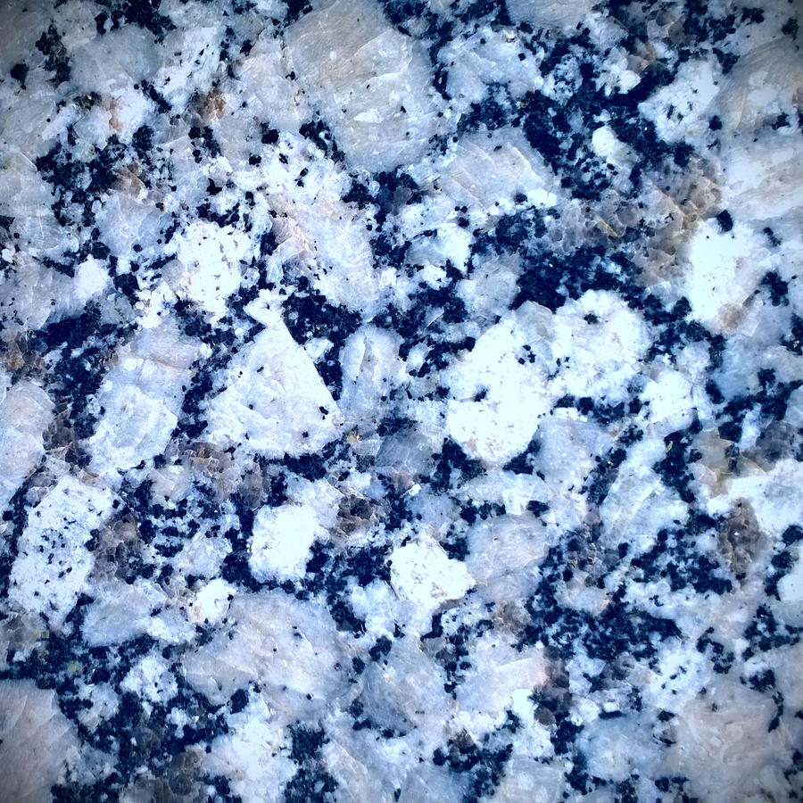Blue Polished Granite by Delynn Photograph by Delynn Addams
