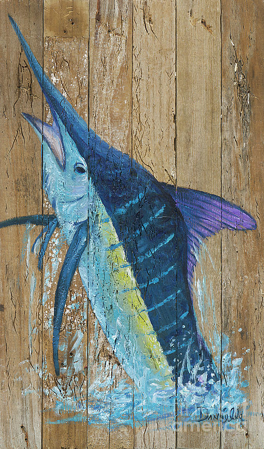 Blue Marlin Painting by Danielle Perry - Pixels